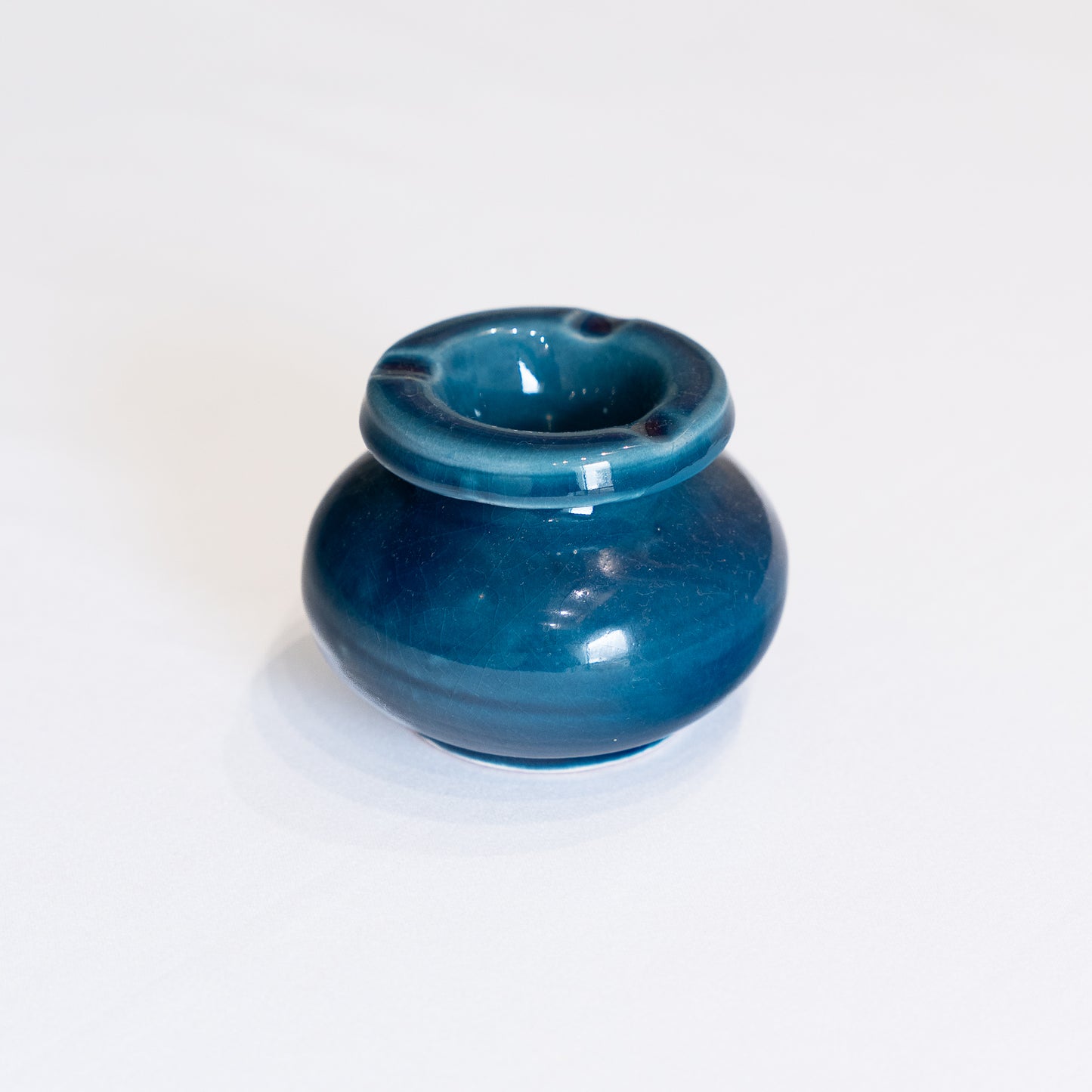 Cendrier bleu jean artisanal marocain