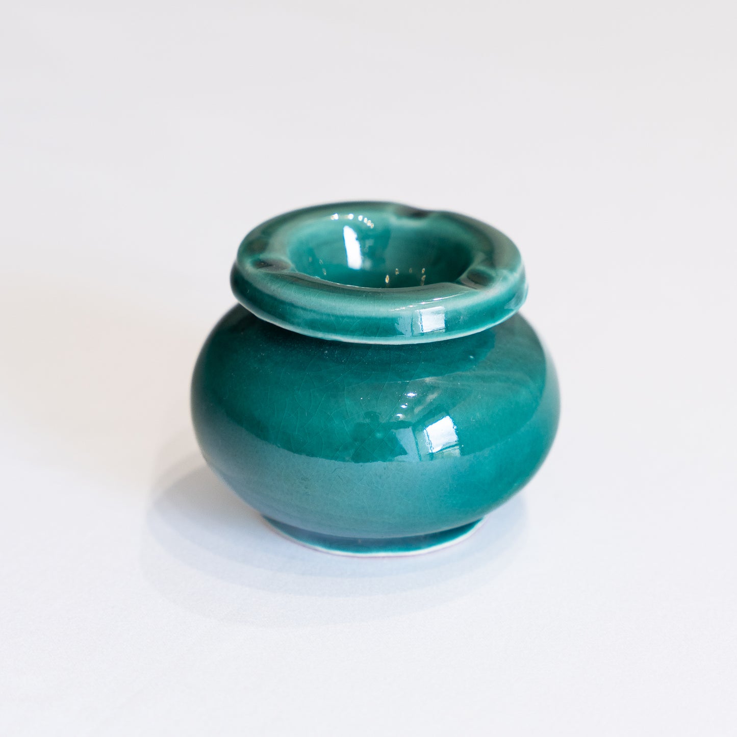 Cendrier vert artisanal marocain