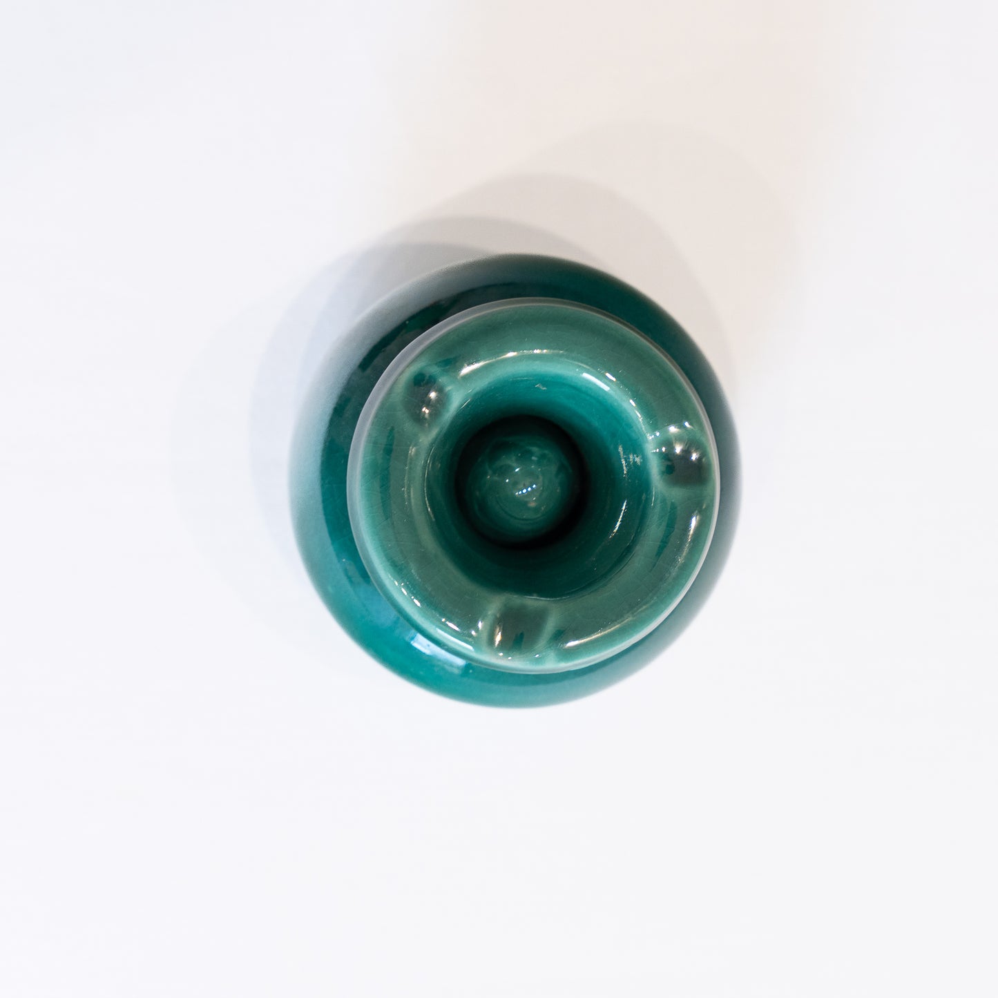 Cendrier vert artisanal marocain