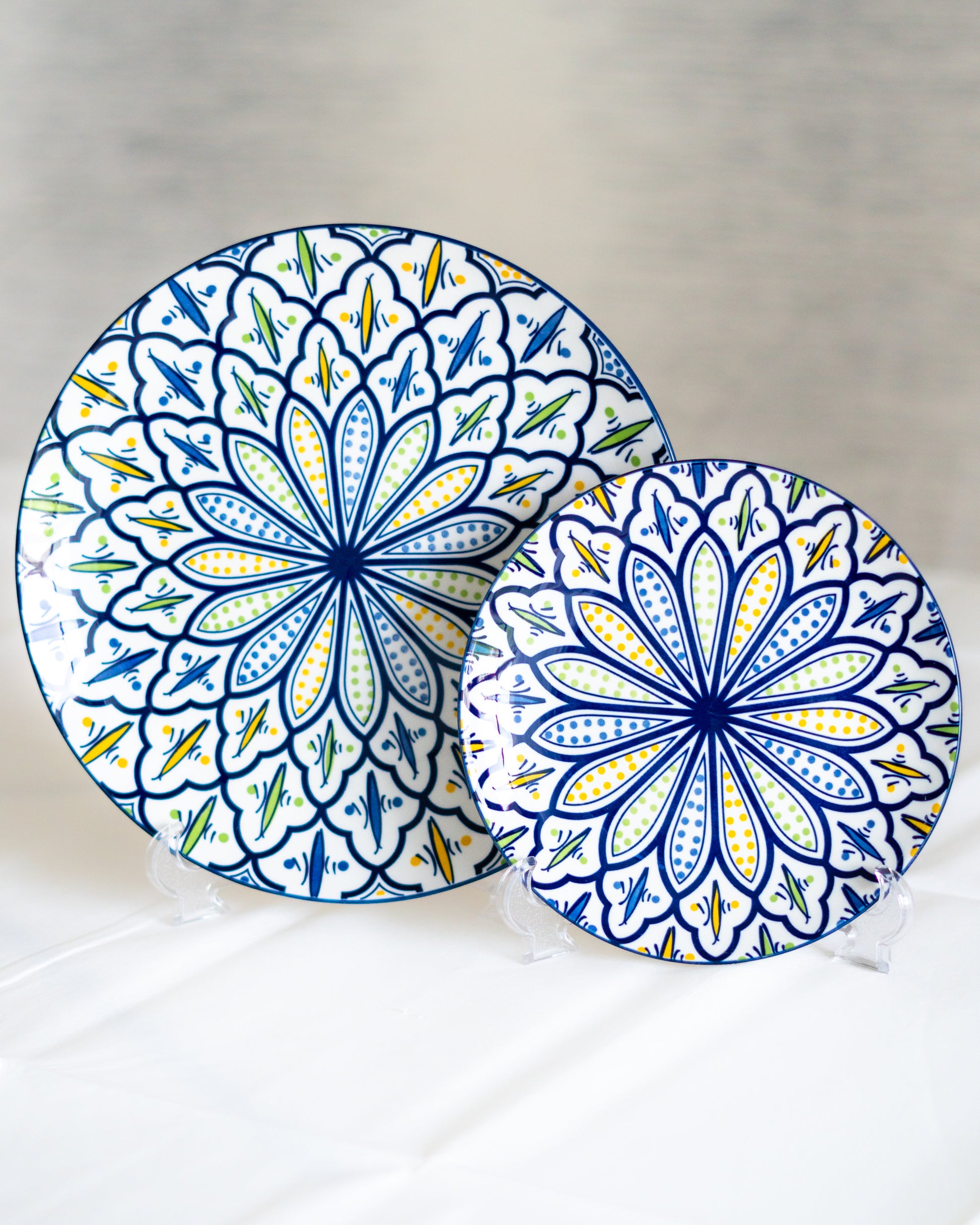 Assiette a dinner 27cm avec motifs geometriques marocain et motifs marocains