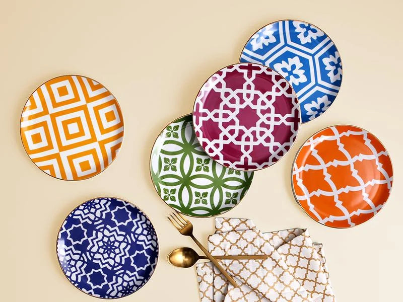 Service de table six personnes motifs marocain