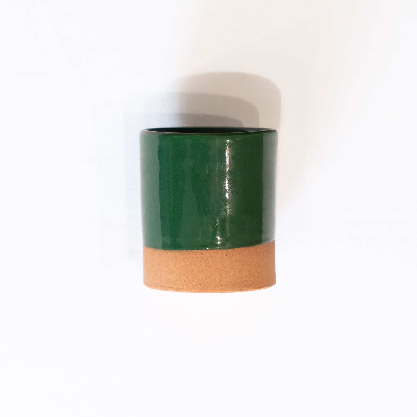 Tasse à café en terre cuite vert infini
