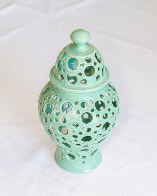 Vase Artisanal Marocain Vert Amande