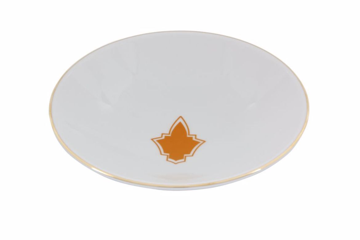 assiette creuse orange 20cm motifs marocain