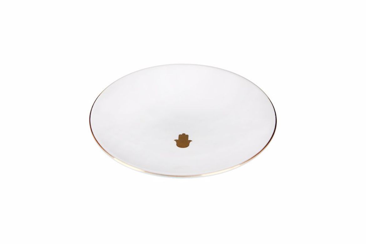 assiette creuse marocaine motifs main de fatma