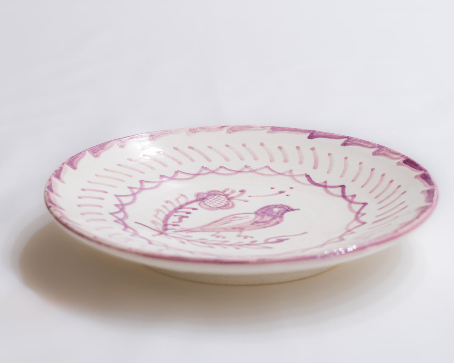 assiette plate ceramique violette artisanale marocaine