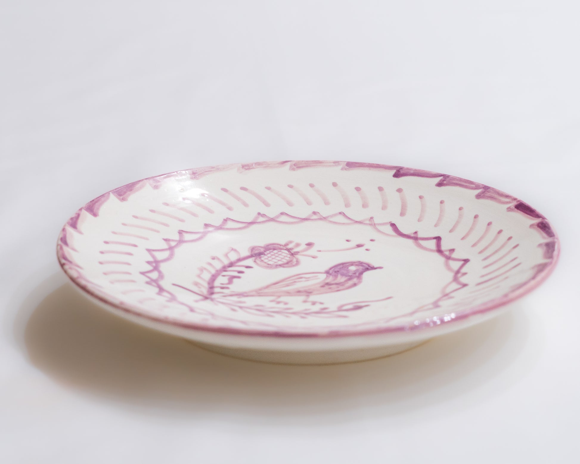 assiette plate ceramique violette artisanale marocaine