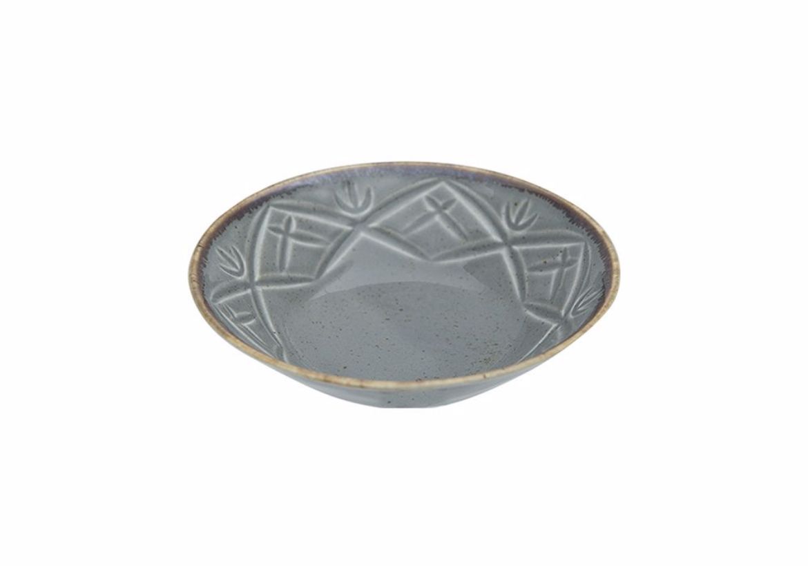 atmosphère apaisante et luxueuse avec ce bol gris fonce a reliefs inspire de la tradition ethique et de lart décoratif marocain