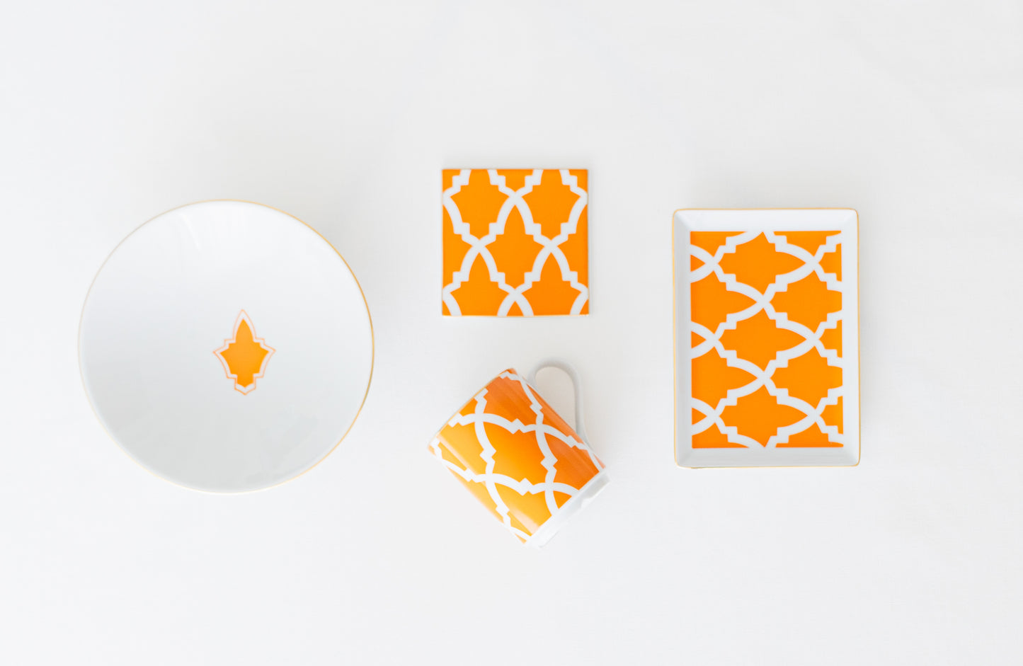 service de table elegance marocaine orange