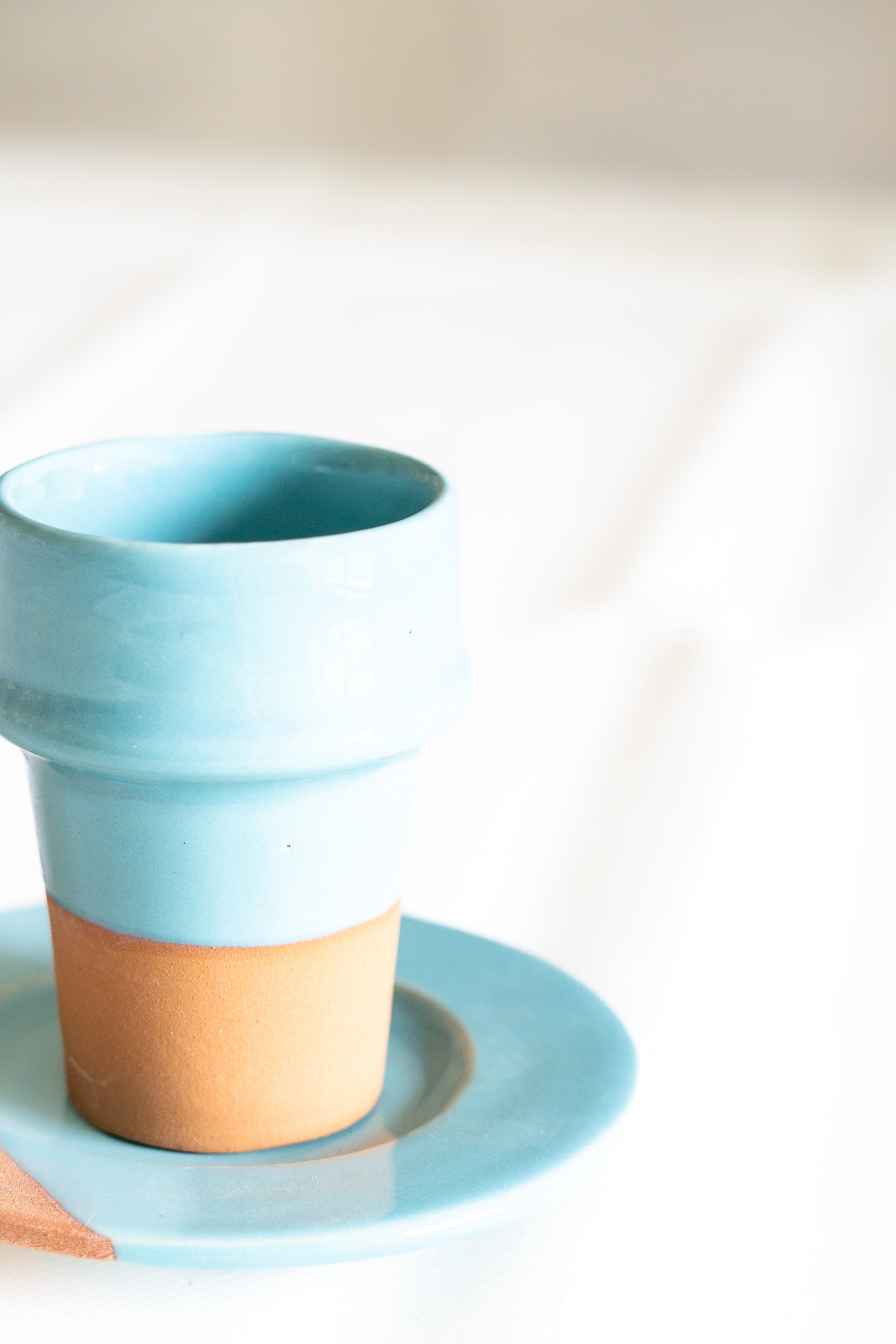 tasse a cafe beldi turquoise moderne artisanale marocaine