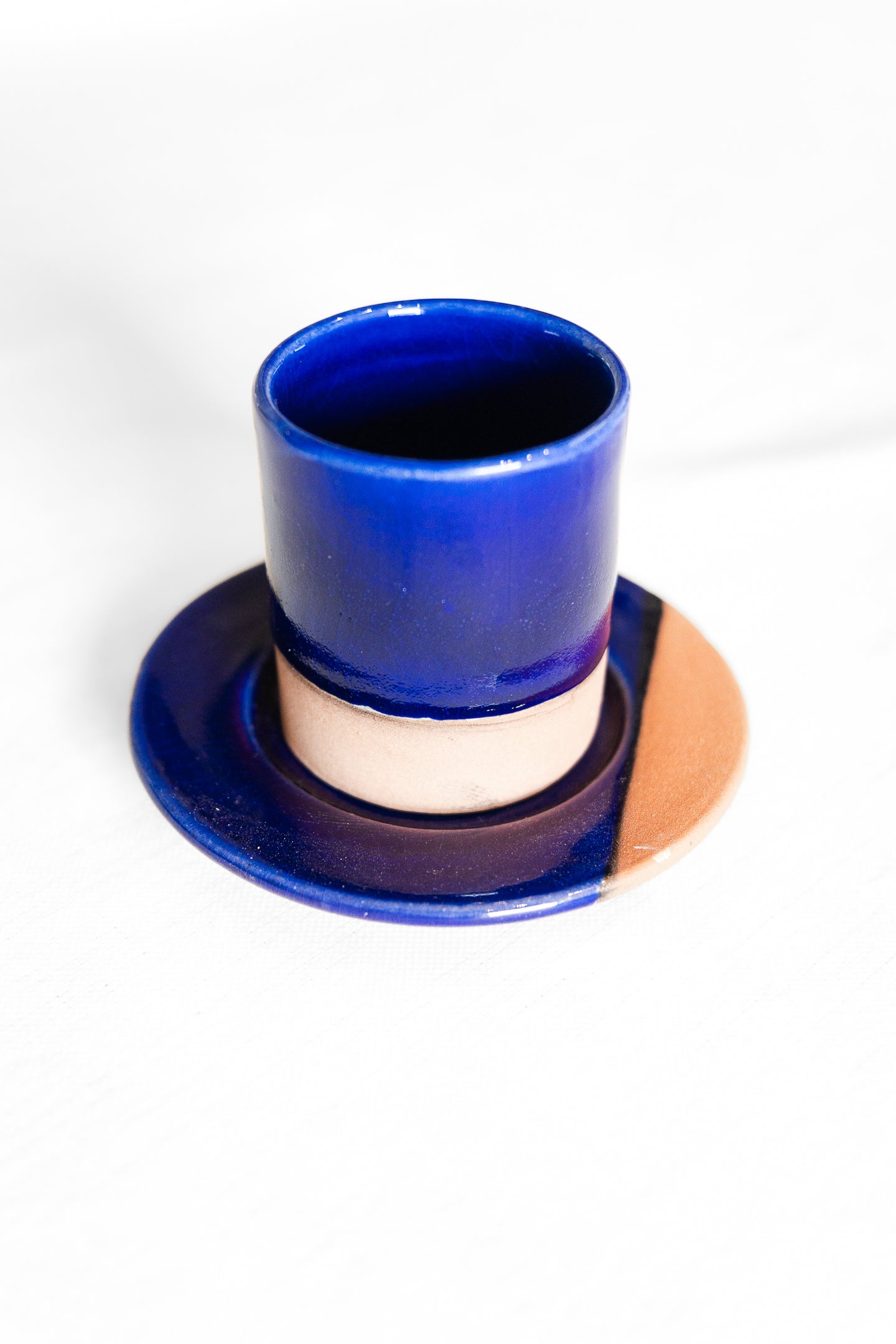 tasse a cafe bleu majorelle marocaine artisanale moderne