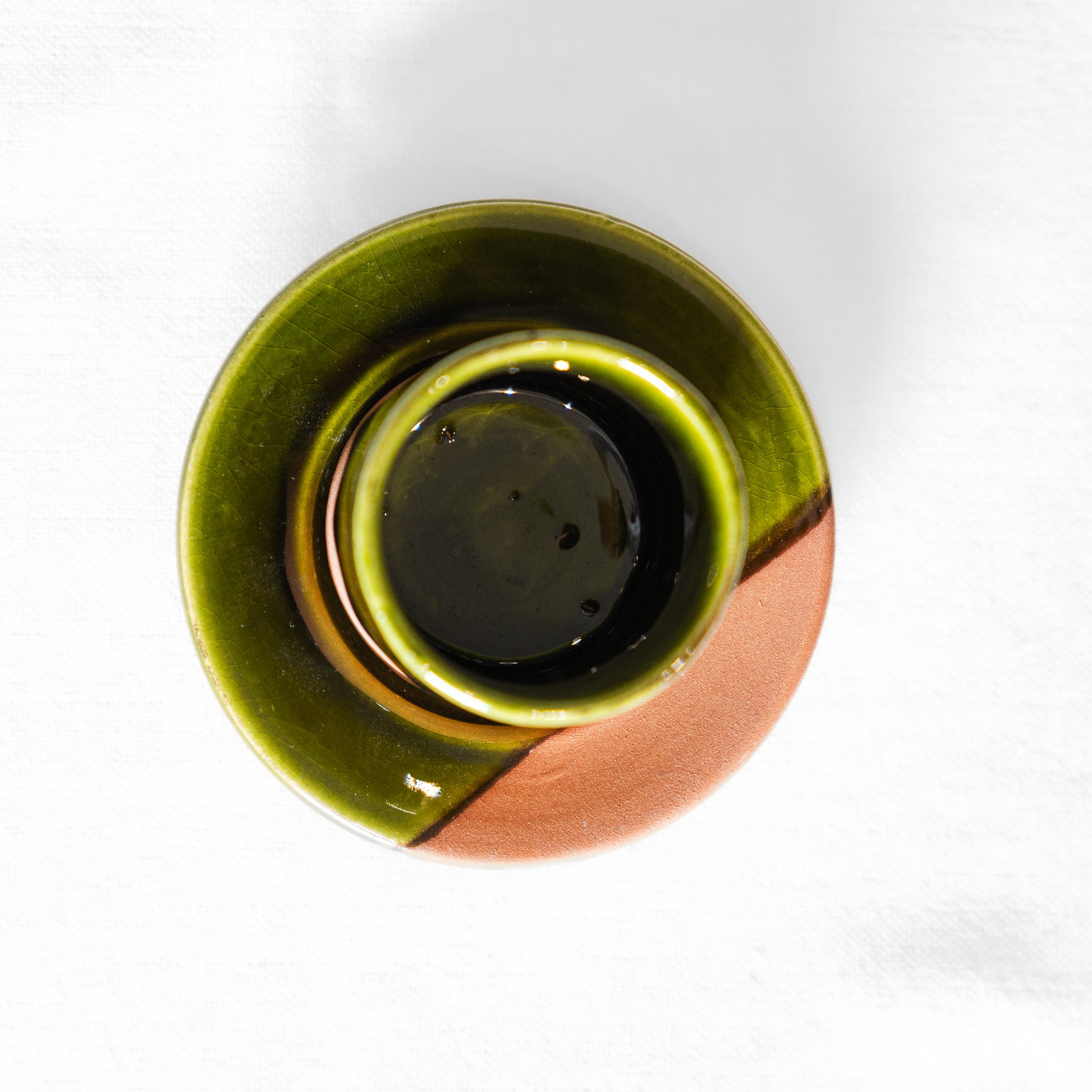 tasse a cafe vert sapin moderne originale marocaine