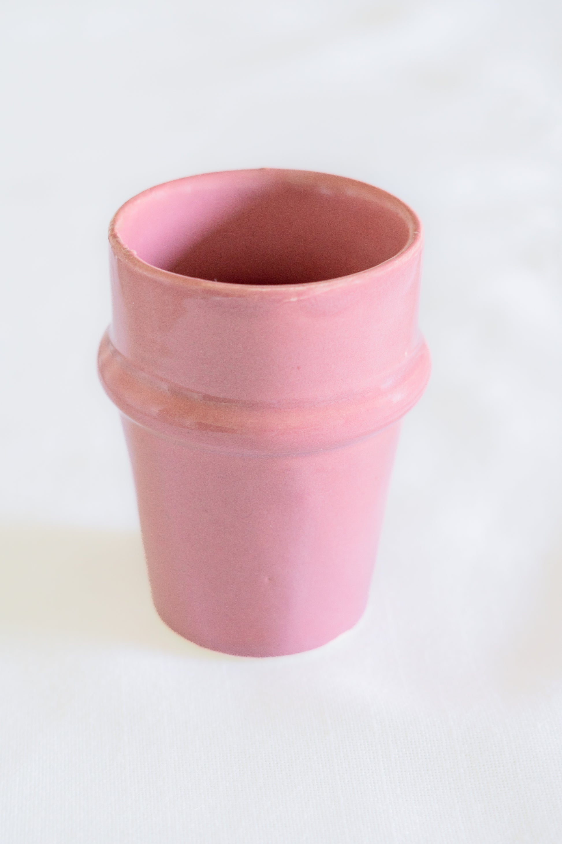 verre beldi artisanal marocain rose