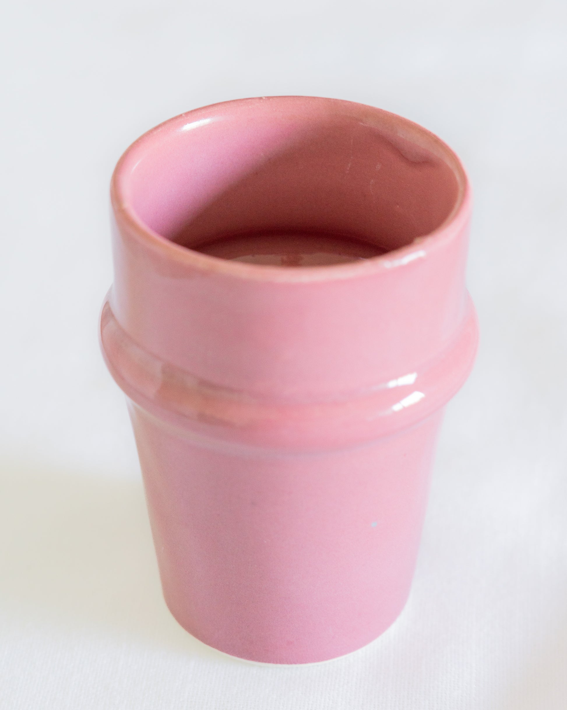 verre beldi artisanal marocain rose