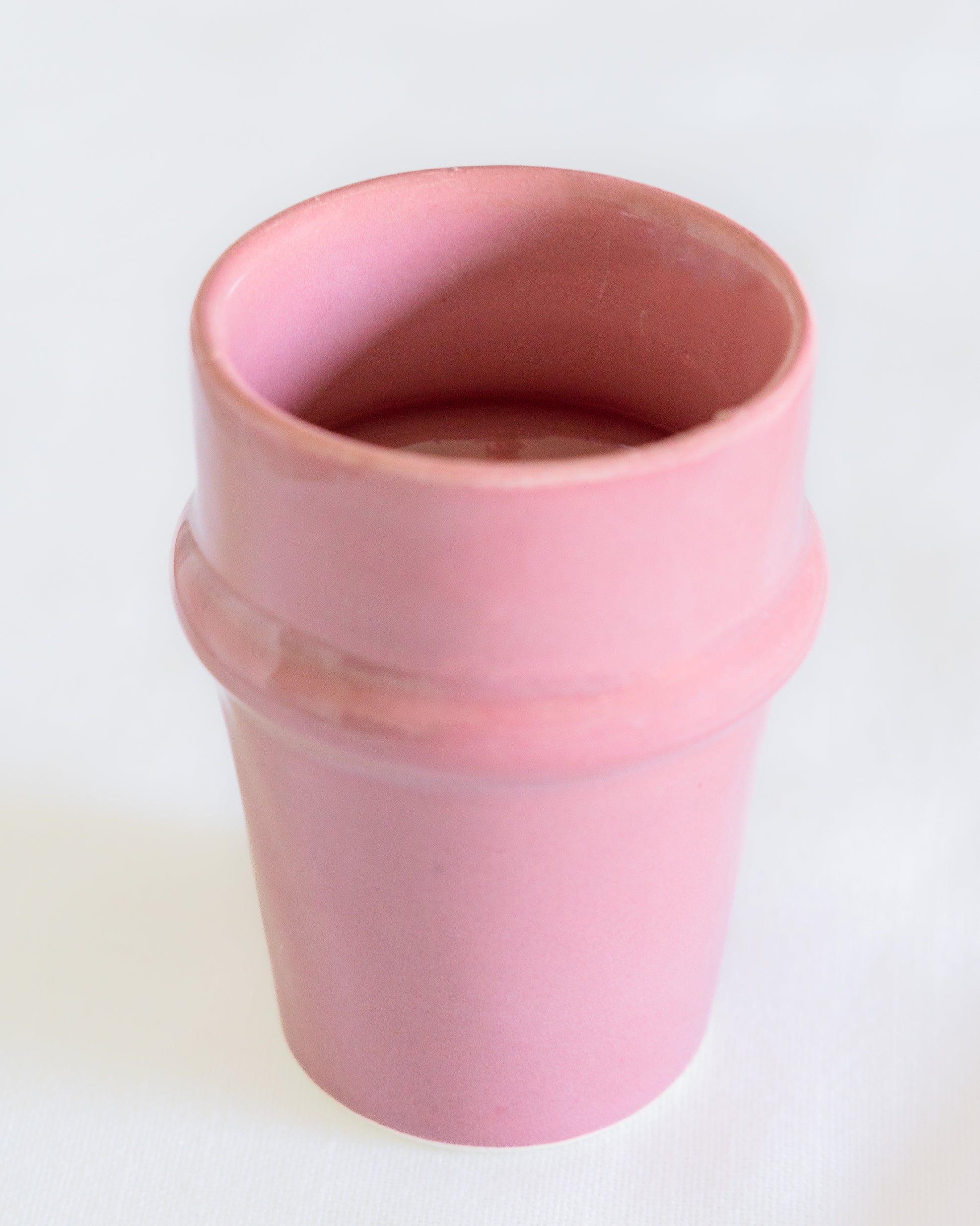 verre beldi artisanal marocain rose