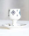 Coupe à Vin Kiddouch Avec Soucoupe - Set Judaïque Pour Shabbat Et Pâque En Alliage De Zinc Argenté - 1