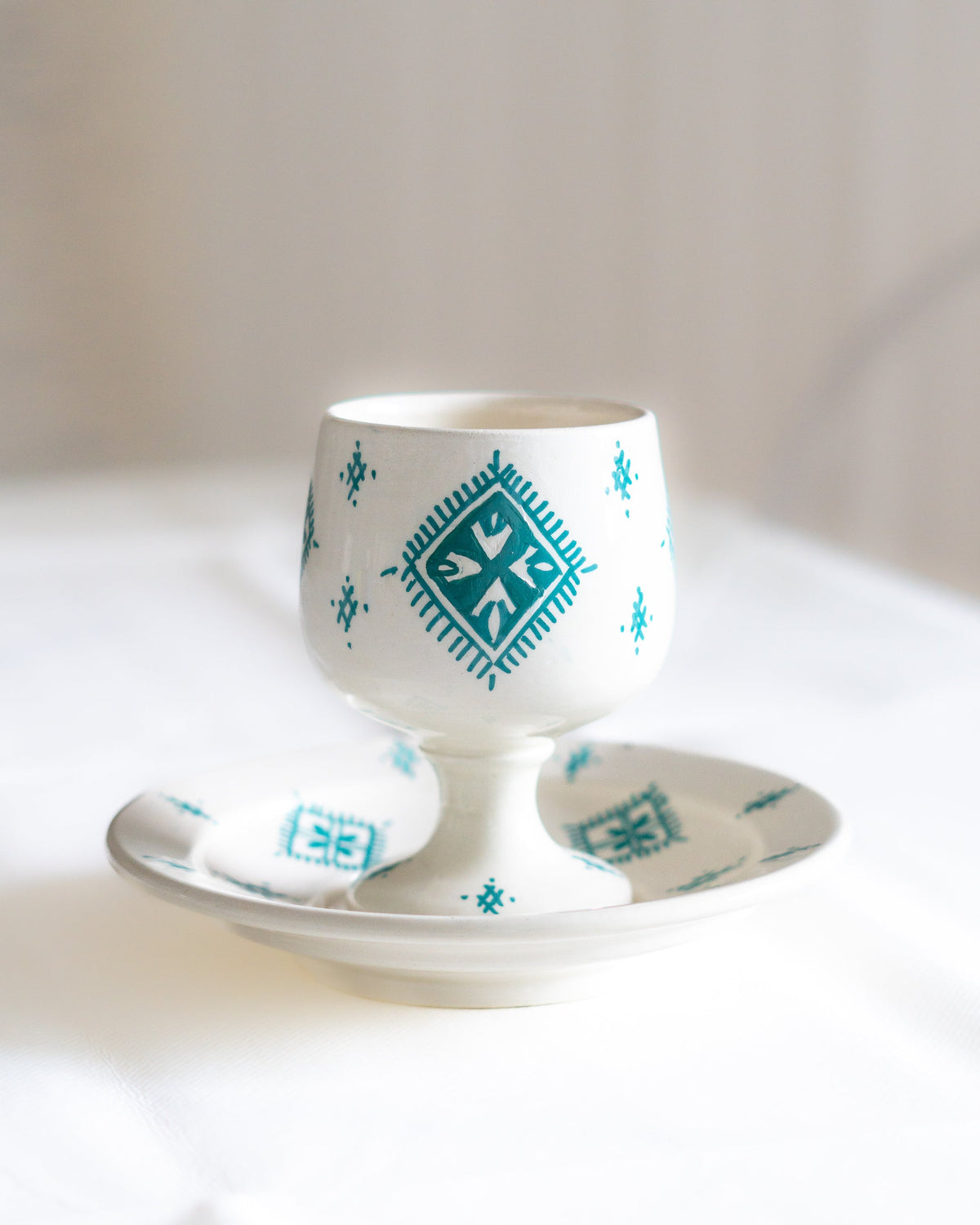 Verres de kiddouch artisanaux