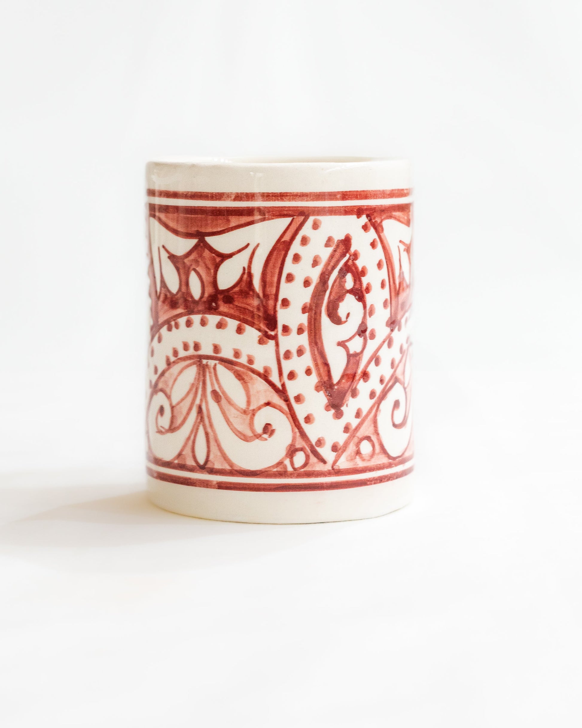 Cache pot en ceramique 11cm artisanal marocain avec motifs arabesque