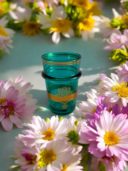 Verres à thé marocains colorés