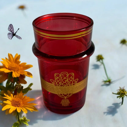 Verres à thé marocains colorés