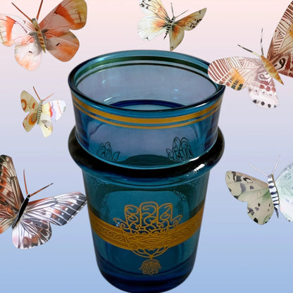 Verres à thé marocains colorés