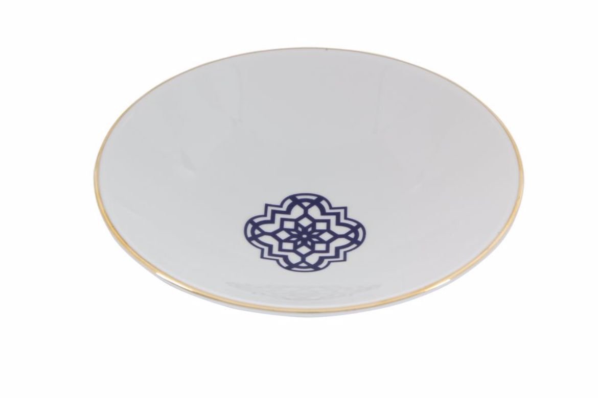 assiette creuse bleu majorelle 20cm motifs marocain