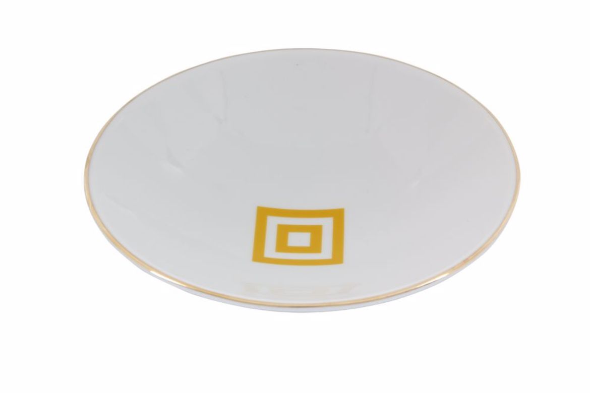 assiette creuse jaune 20cm motifs marocain