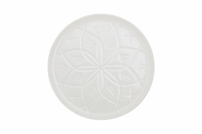 Assiette blanche a reliefs 18 cm inspiree du Maroc refletant une atmosphere dauthenticite et declat