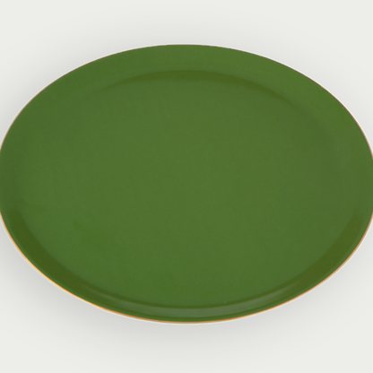 eclat dethique et dauthenticite  assiette plate verte de 32cm refletant la decoration traditionnelle des maisons marocaines