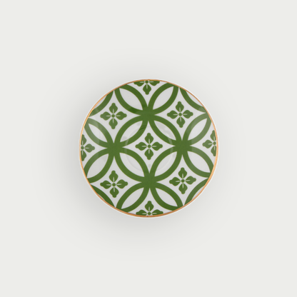 Assiette plate de 20cm inspiree par leclat et lauthenticite du Maroc avec des motifs en or véritable