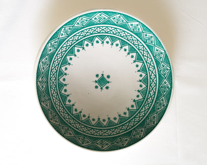 assiette marocaine verte artisanale marocaine authentique