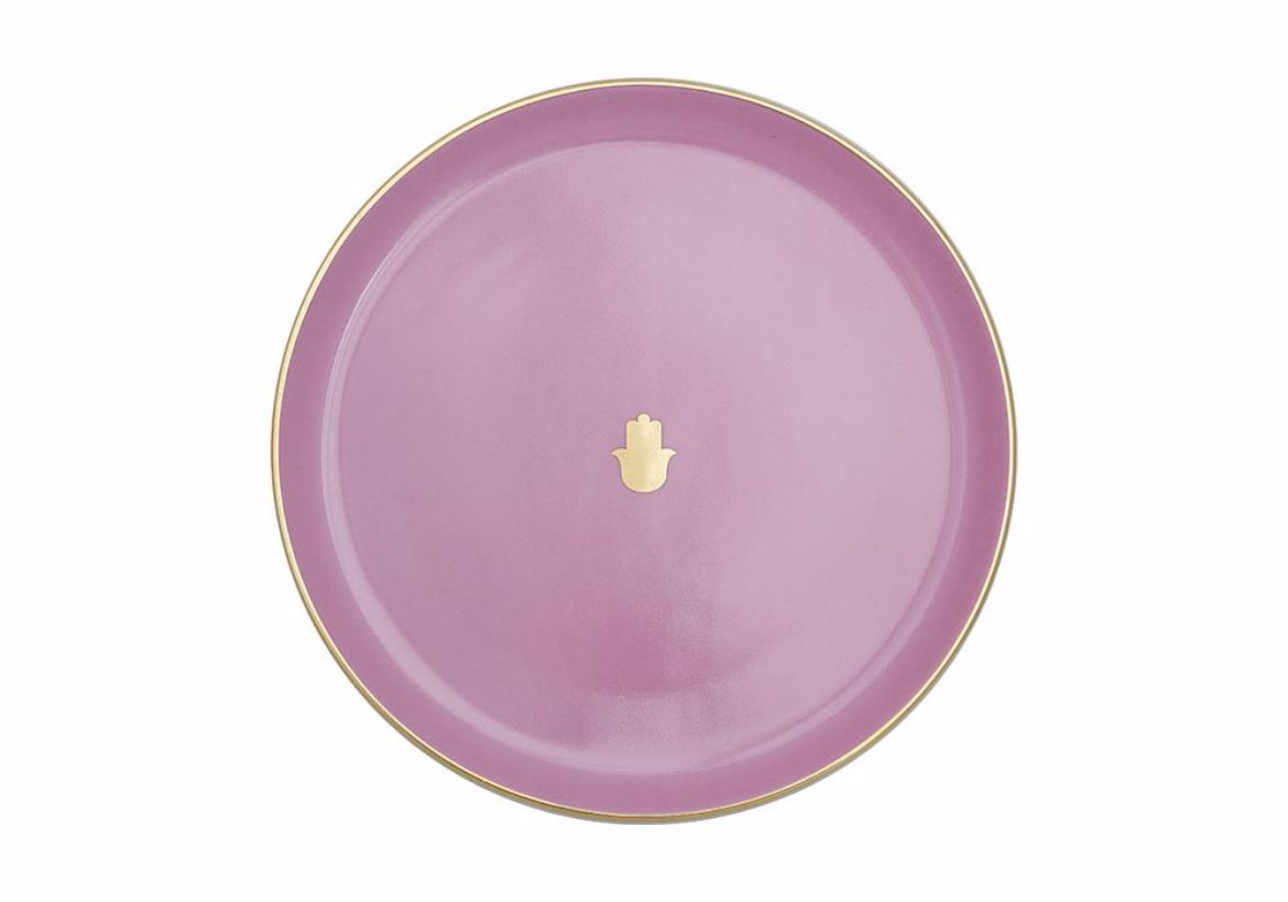 assiette rose plate motifs main de fatma 20cm