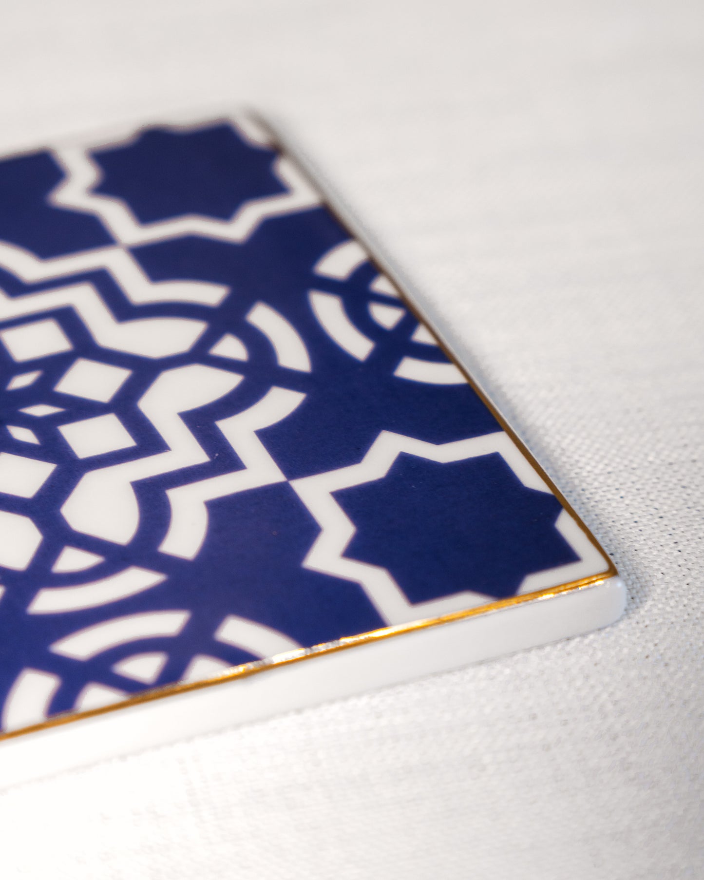 dessous de verre bleu majorelle motif marocain