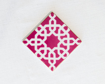 dessous de verre prune motifs marocain