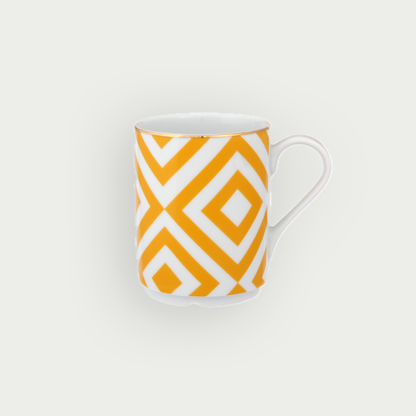 mug jaune motifs marocain