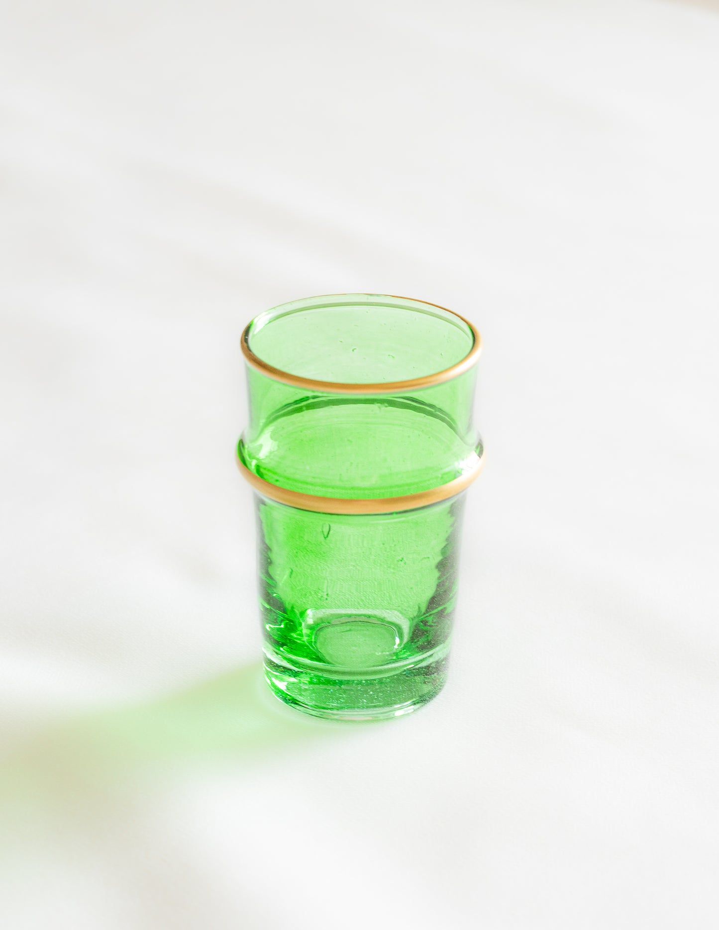 verres a the beldi vert marocain bordure or